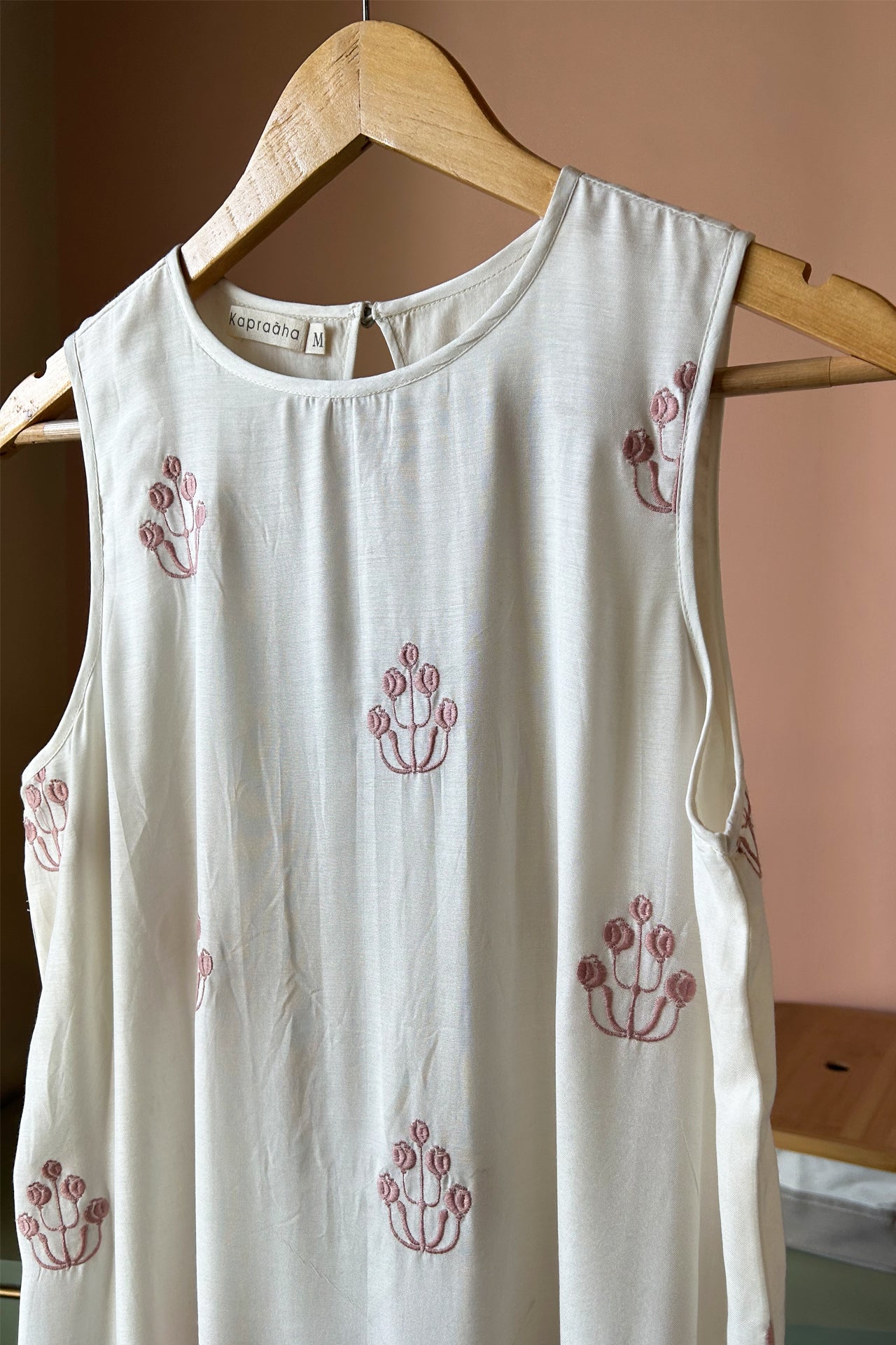 Muslin Embroidered Ivory Maxi
