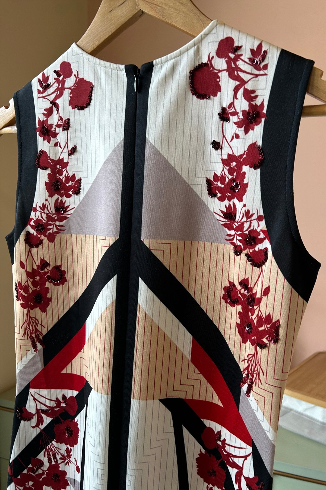 Digital Print and Embroidered Knee Length Dress (PL-115)