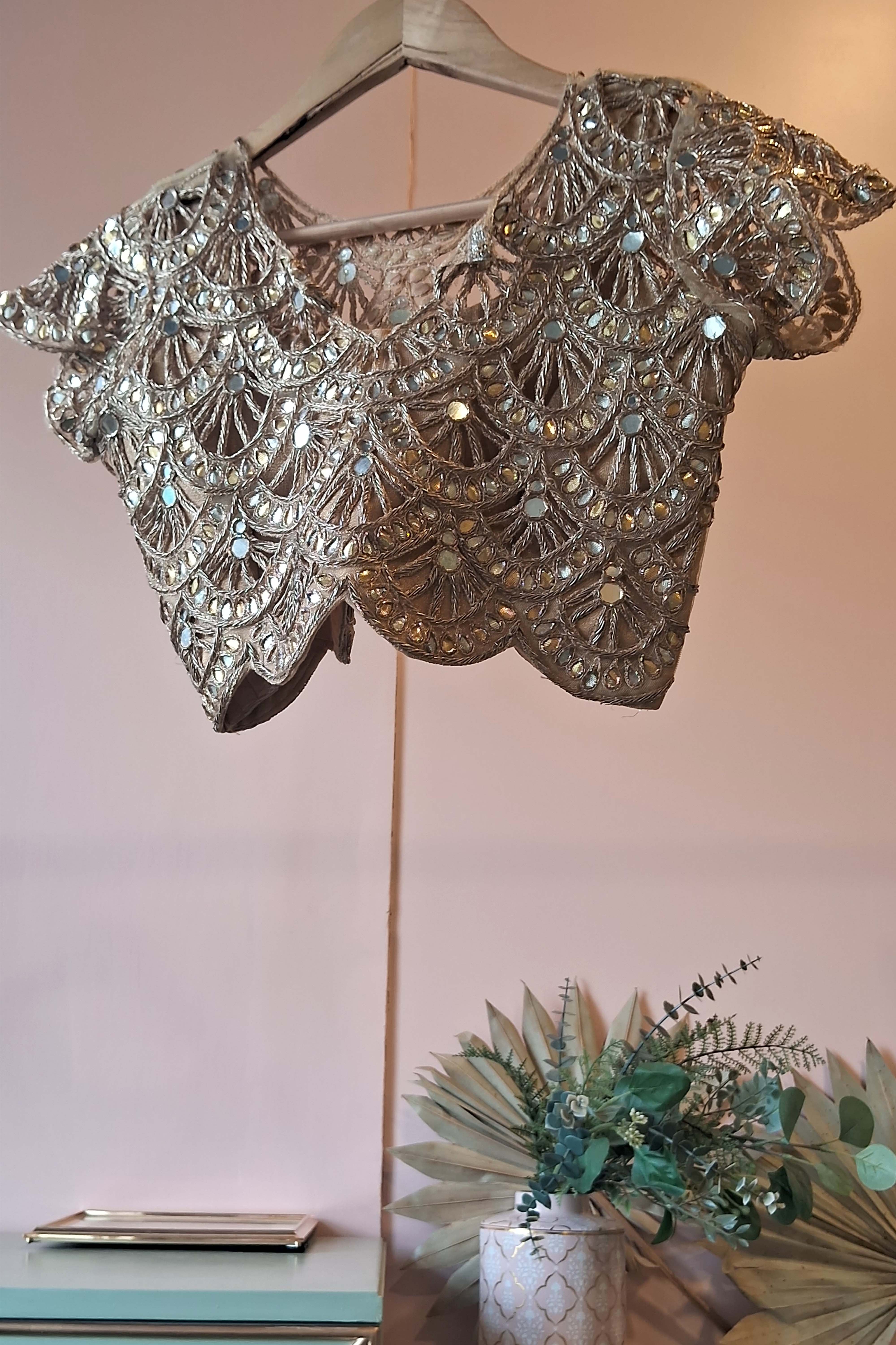 Golden Scallop Zardosi Blouse (PL-10)