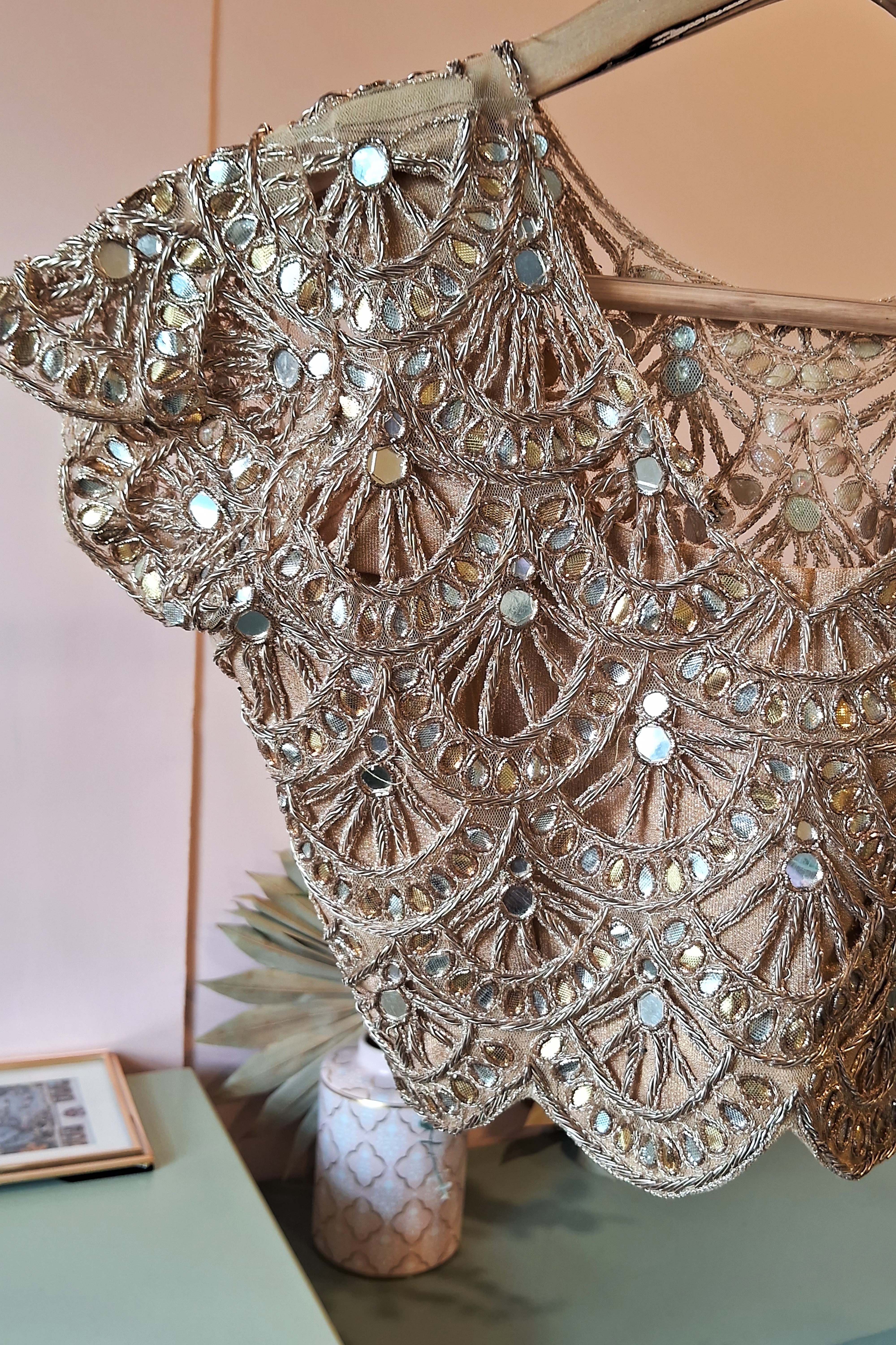 Golden Scallop Zardosi Blouse (PL-10)