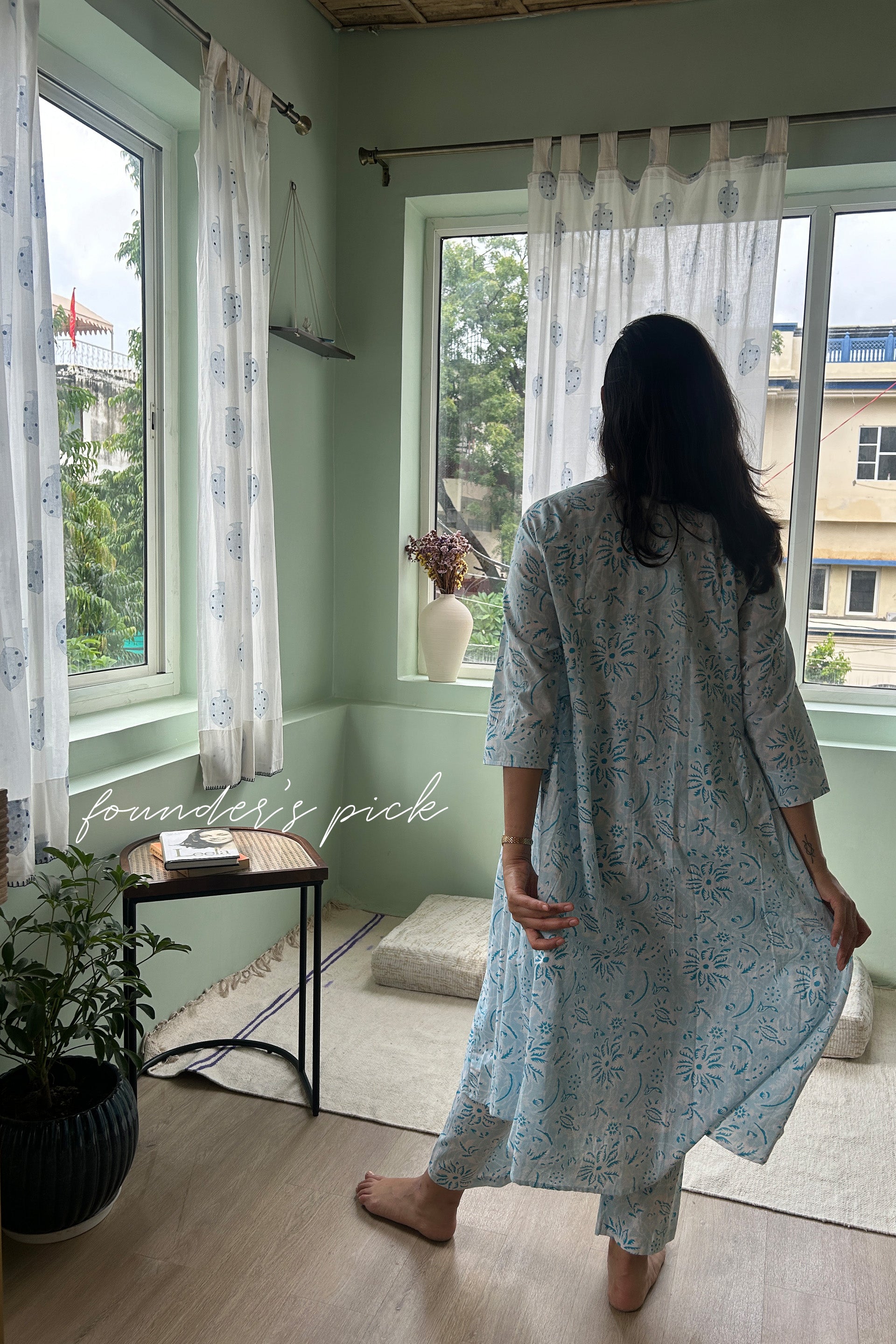 Sky Blue Soft Cotton Tunic (Set of Two)