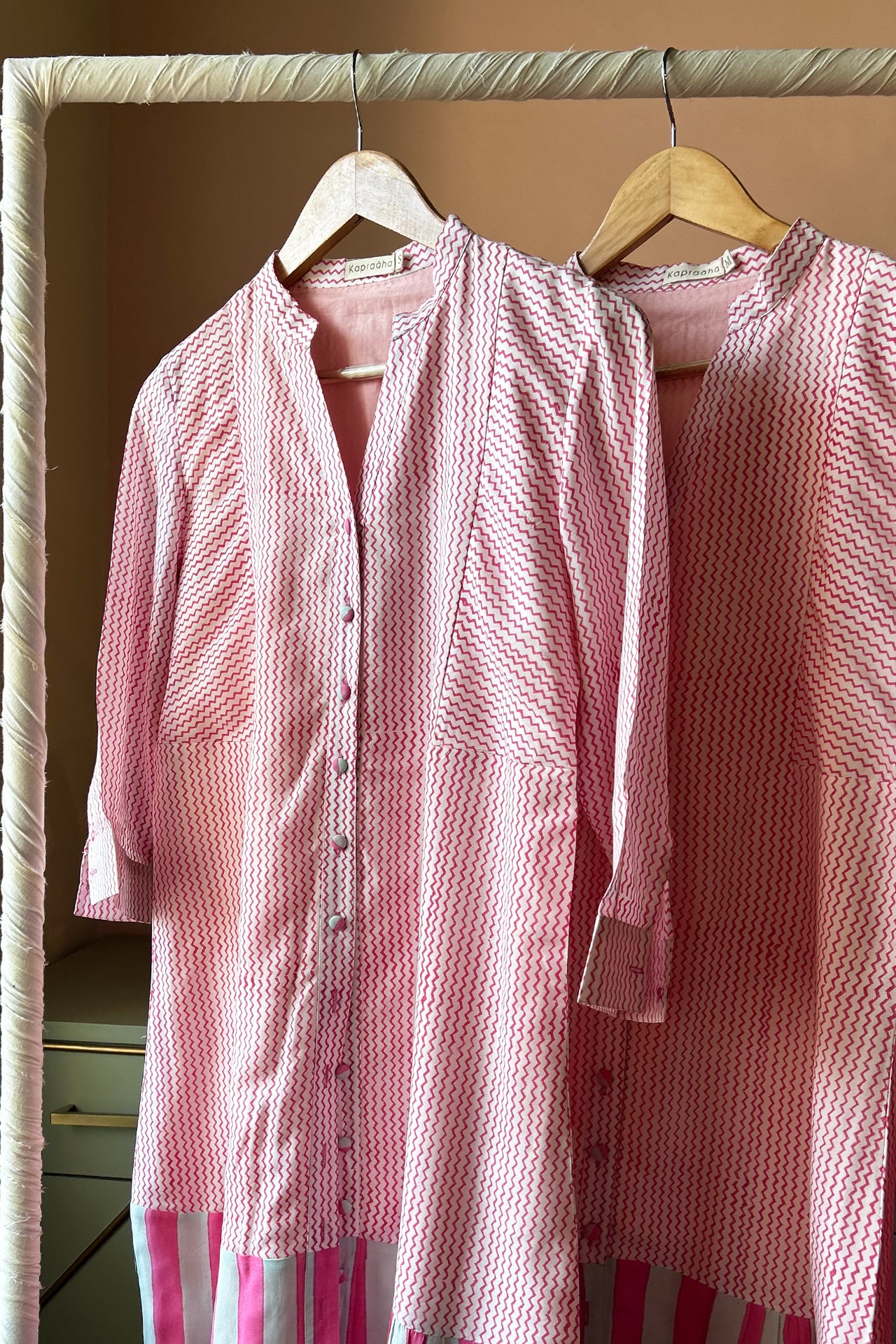 Pink Chevron Multi-Stripe Maxi