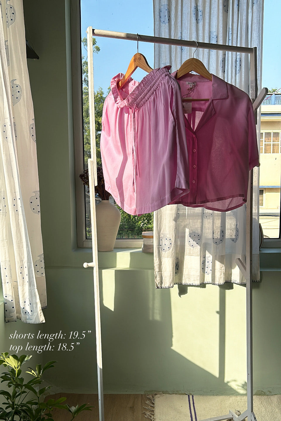 Purple Cotton Short Co-ord Set