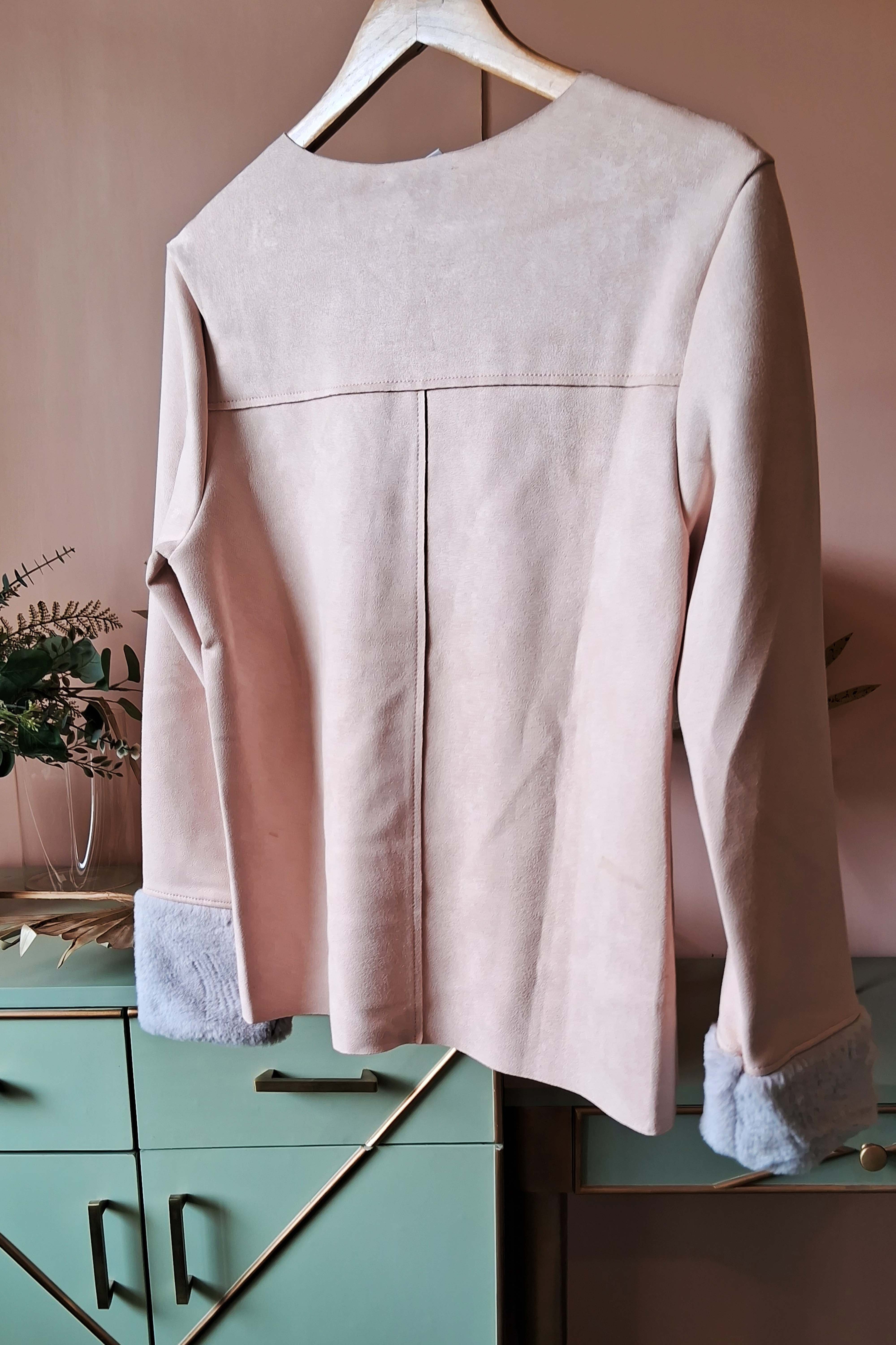Soft Pink Suede Sweater (PL-78)