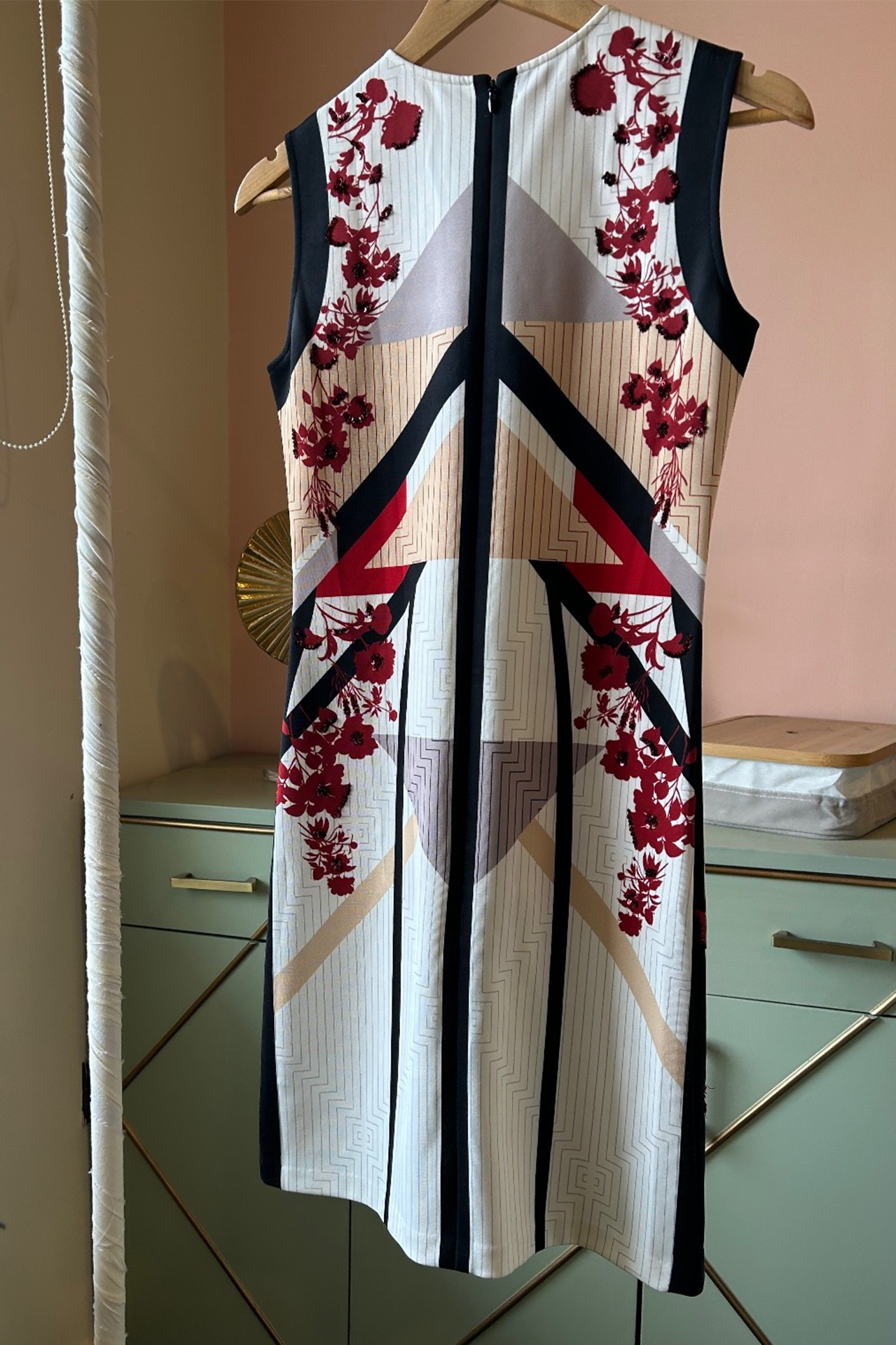 Digital Print and Embroidered Knee Length Dress (PL-115)