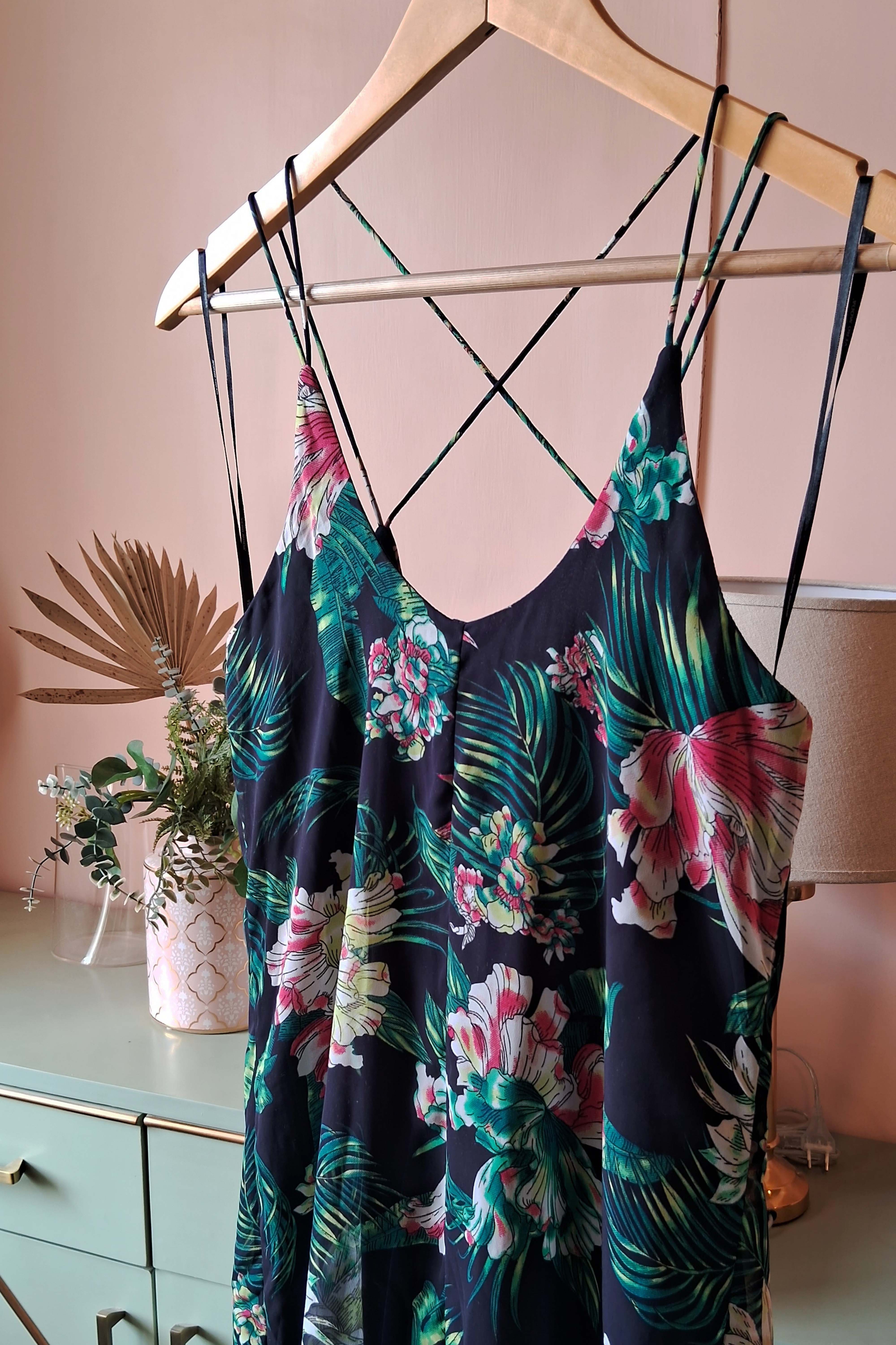 Floral Navy Beach Dress (PL-86)