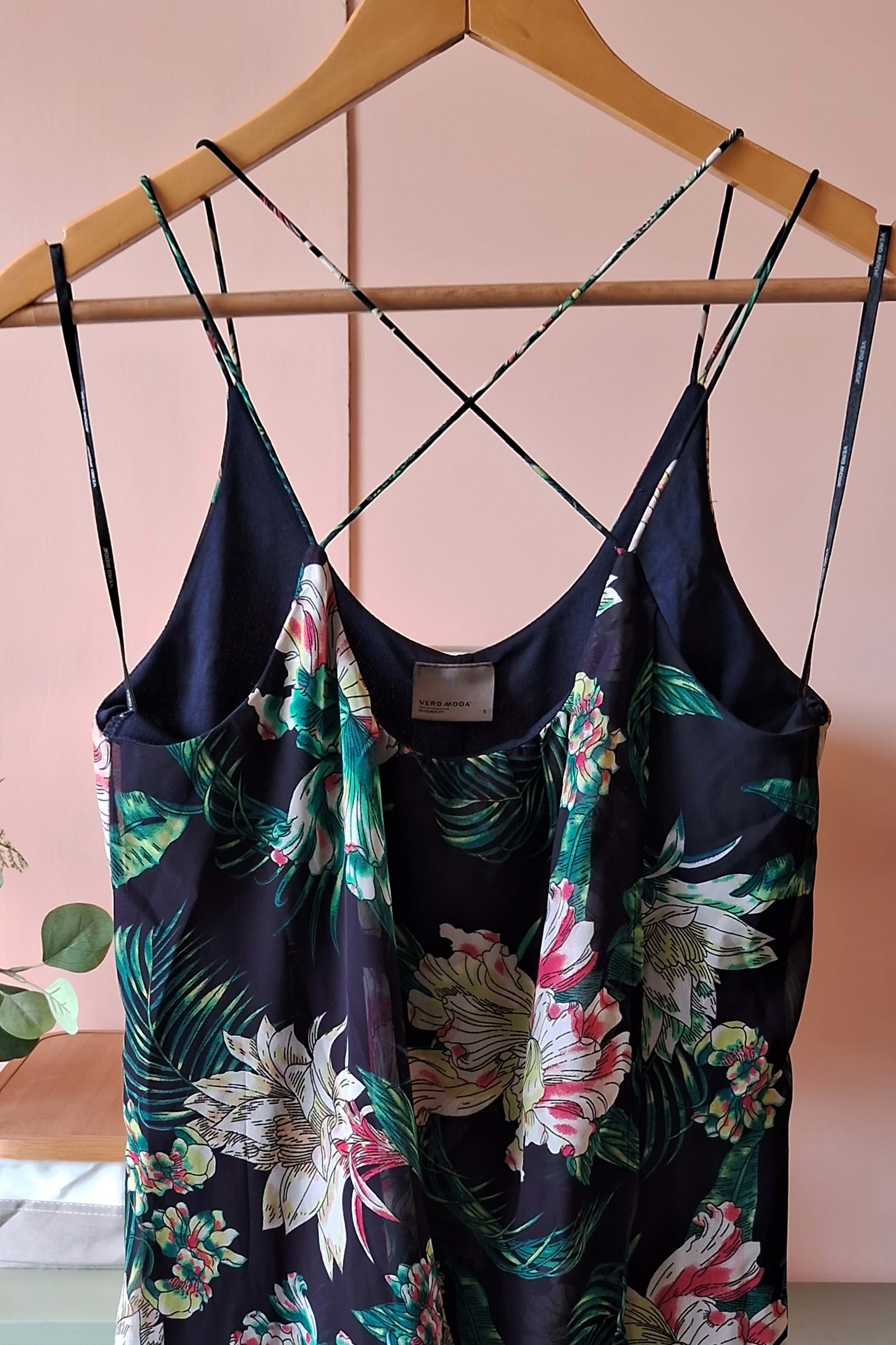 Floral Navy Beach Dress (PL-86)