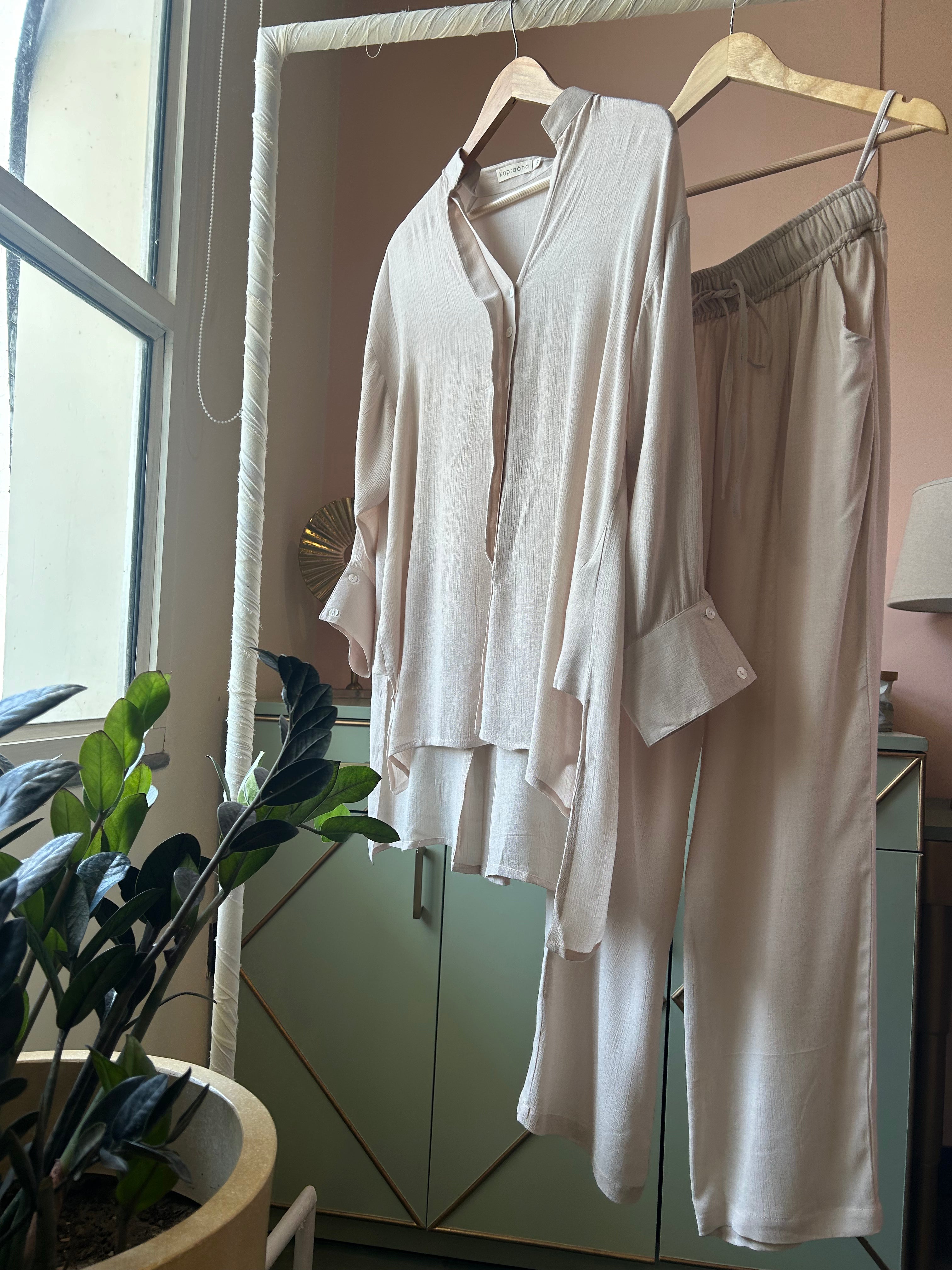 Beige Co-ord Set (Set of Two)