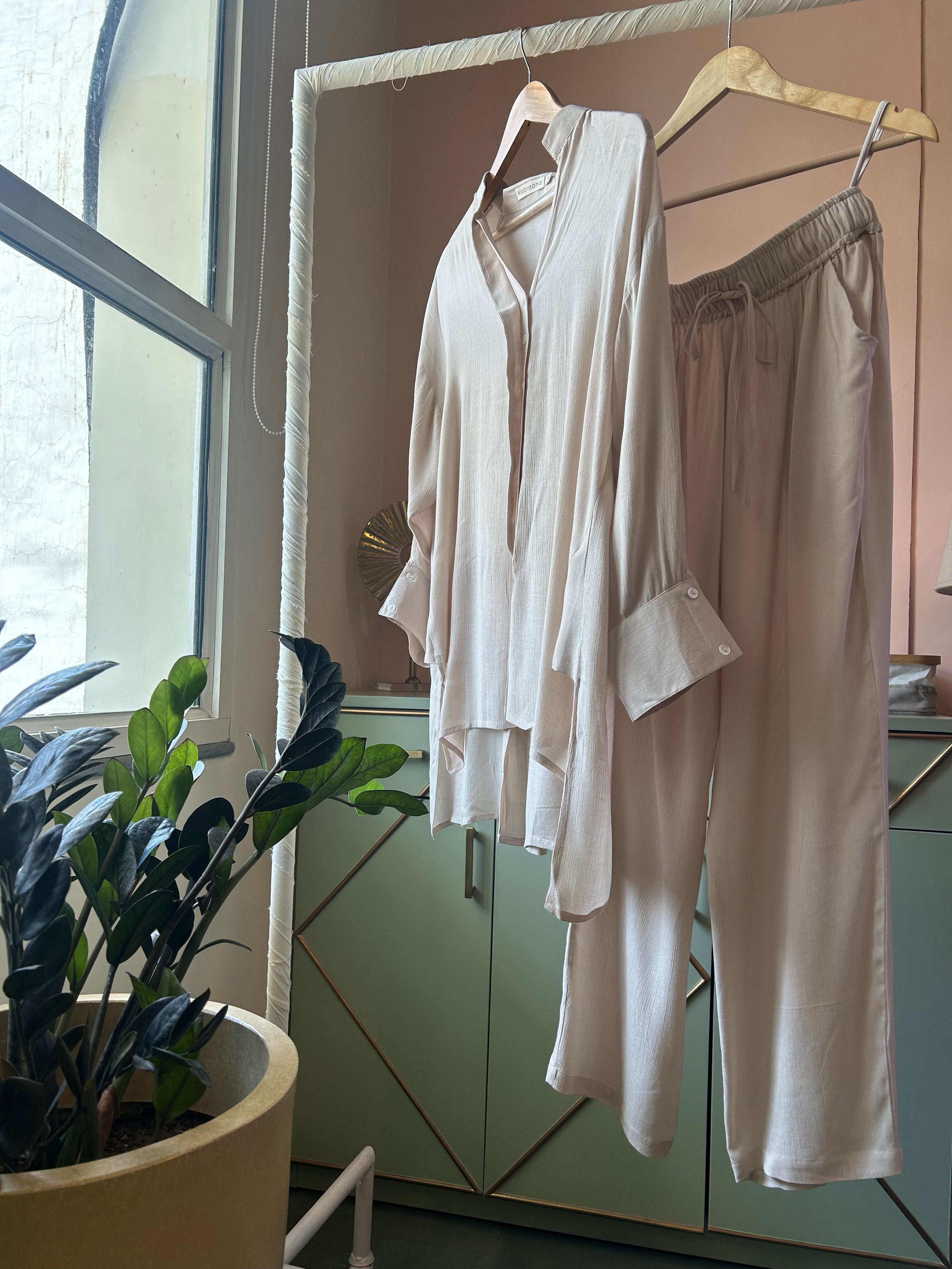 Beige Co-ord Set (Set of Two)