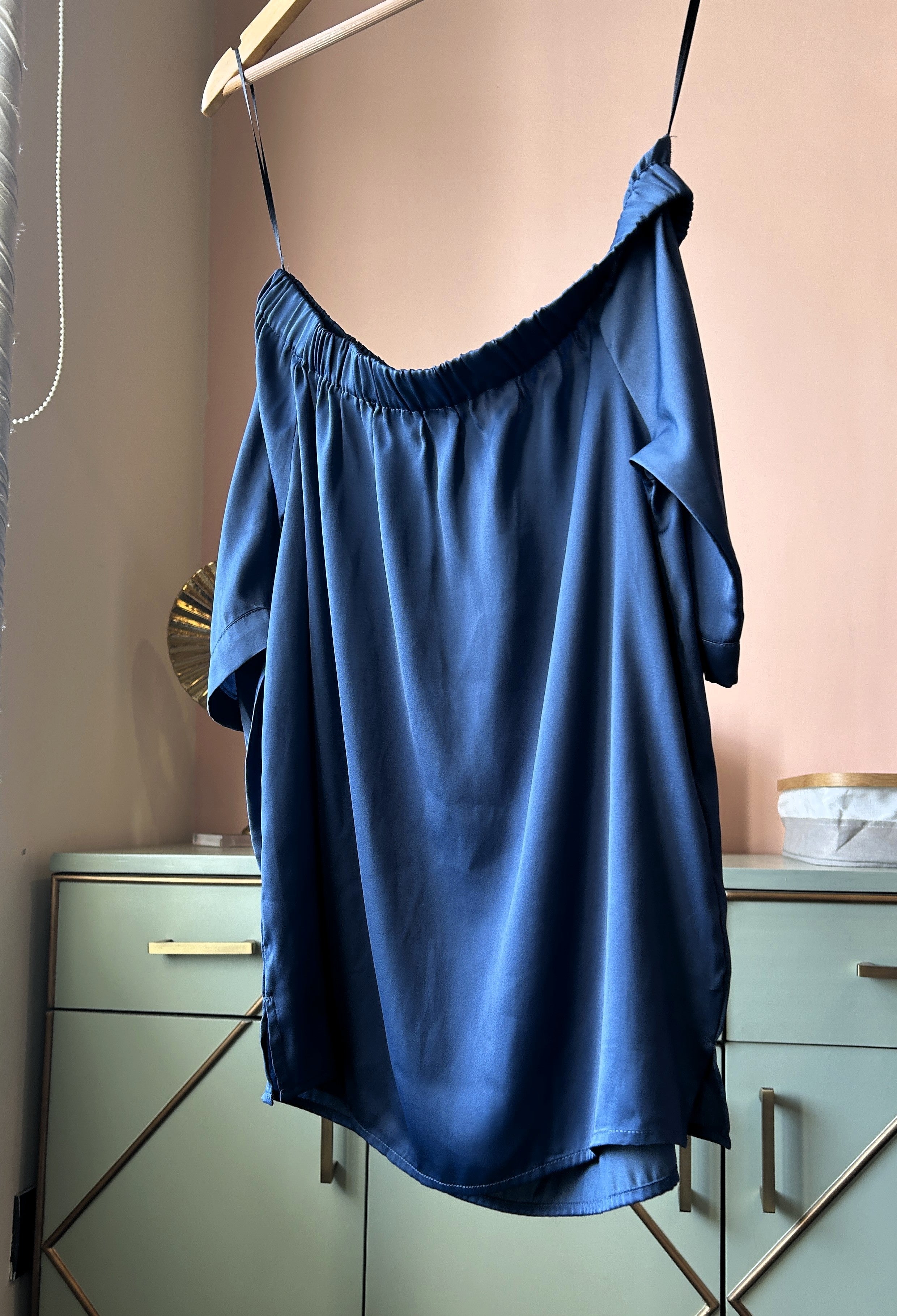 Off-Shoulder Blue Top (PL-149)