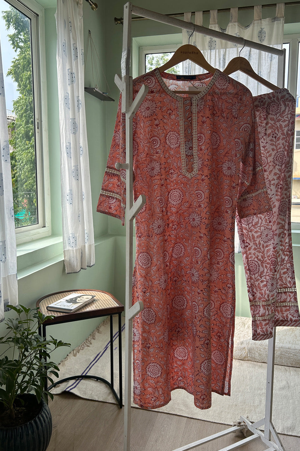 Peach Cotton Tunic (Set of Two)