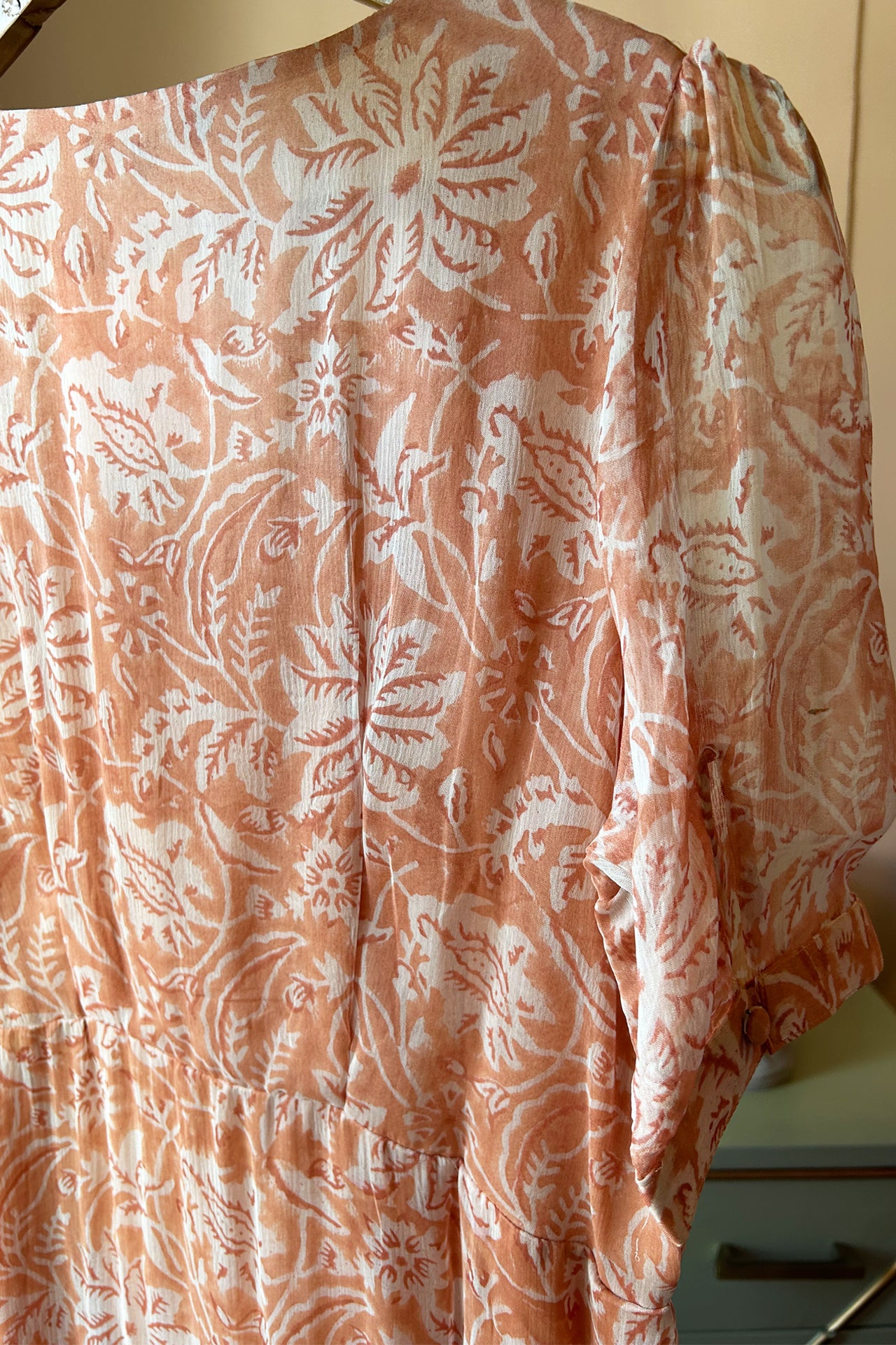 Peach Chiffon Maxi Dress