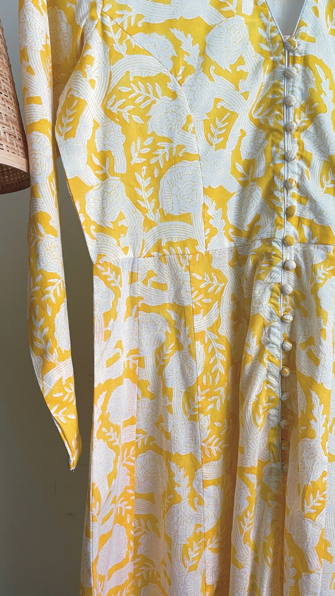 Yellow  Button Down Tunic
