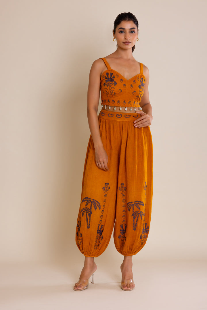 Mustard Embroided Co-ord Set