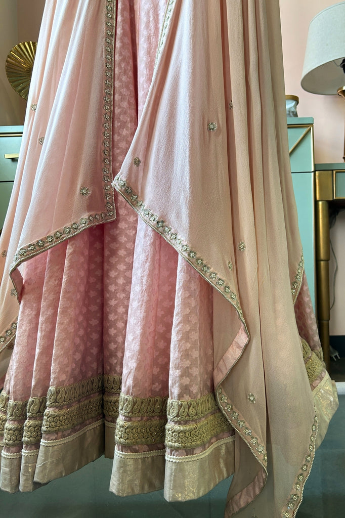 Blush Pink Long Suit with Attached Dupatta (PL-202)