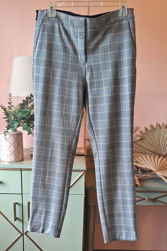 Twill (Black, Grey and Blue) Checks Trousers (PL-41)