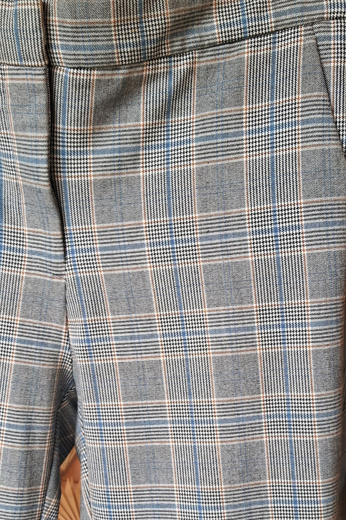 Twill (Black, Grey and Blue) Checks Trousers (PL-41)