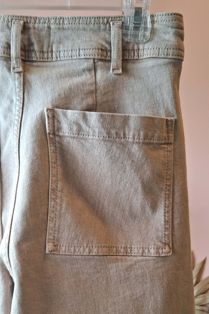 Beige High-waist Jeans (PL-42)