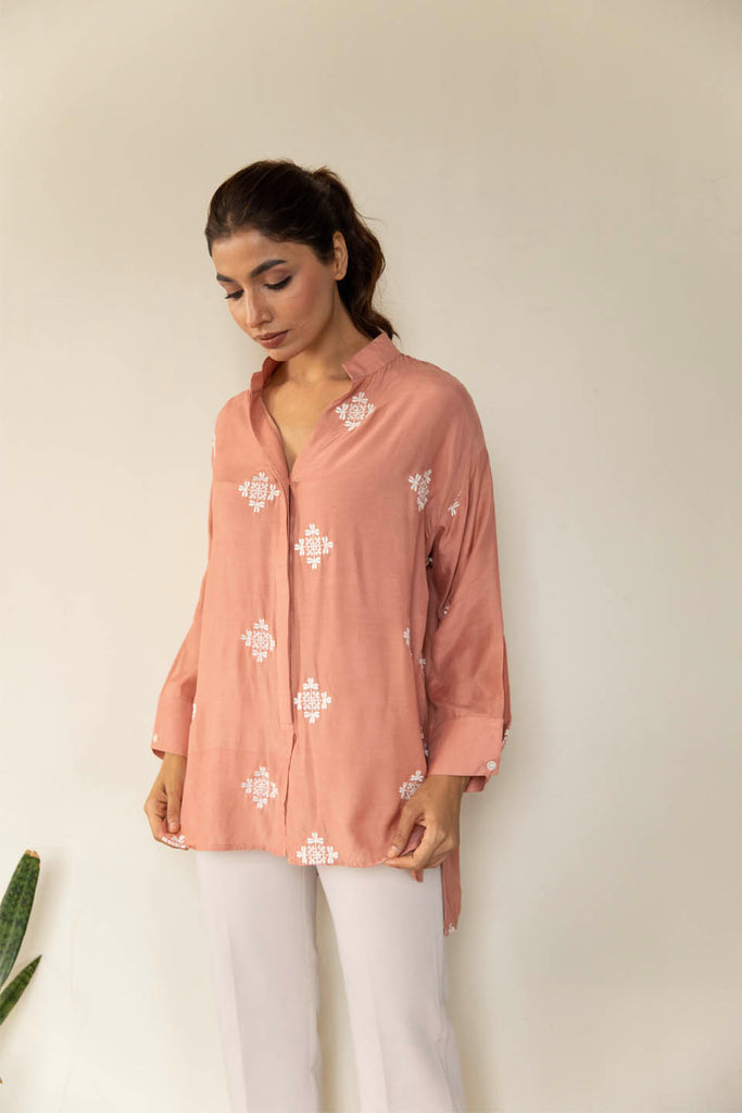 Rose Embroidered Muslin (Shirt only)