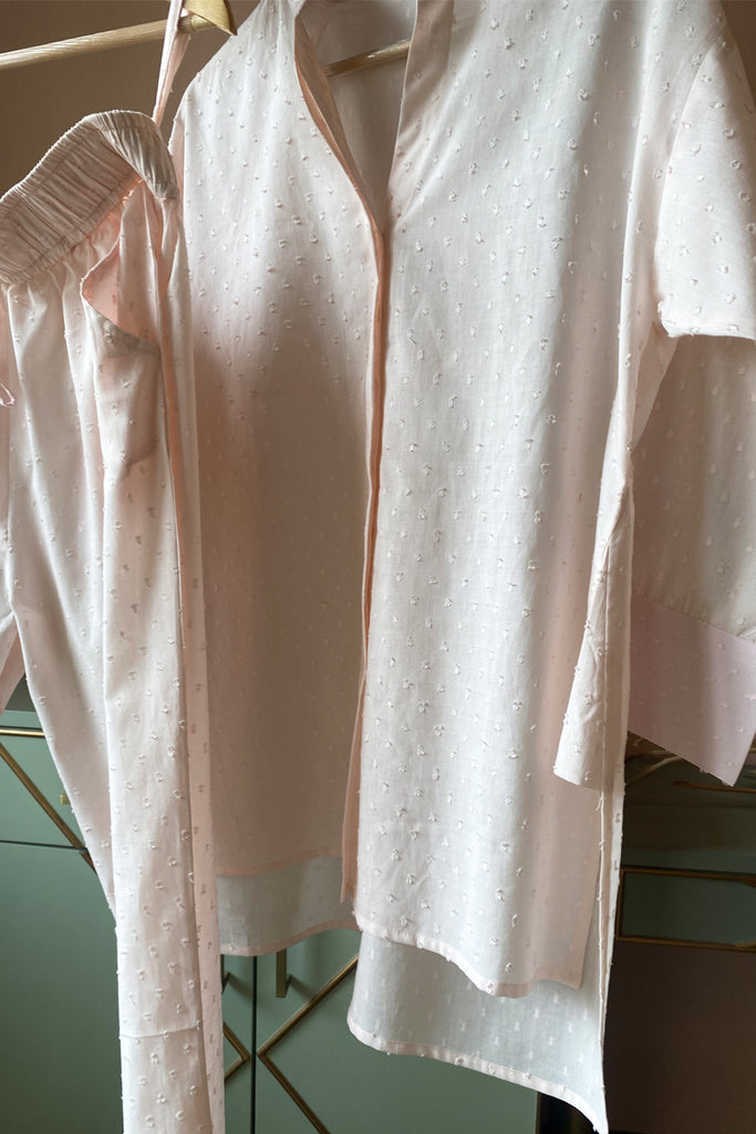 Blush Pink Pure Cotton Co-ord Set (Set of Two)