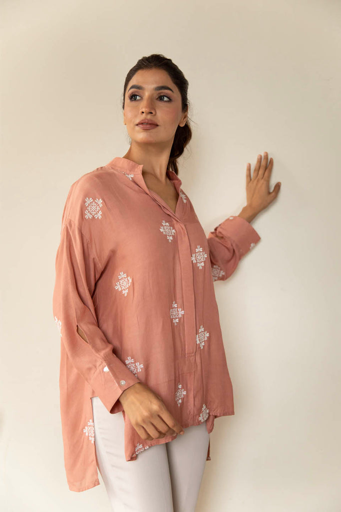 Rose Embroidered Muslin (Shirt only)