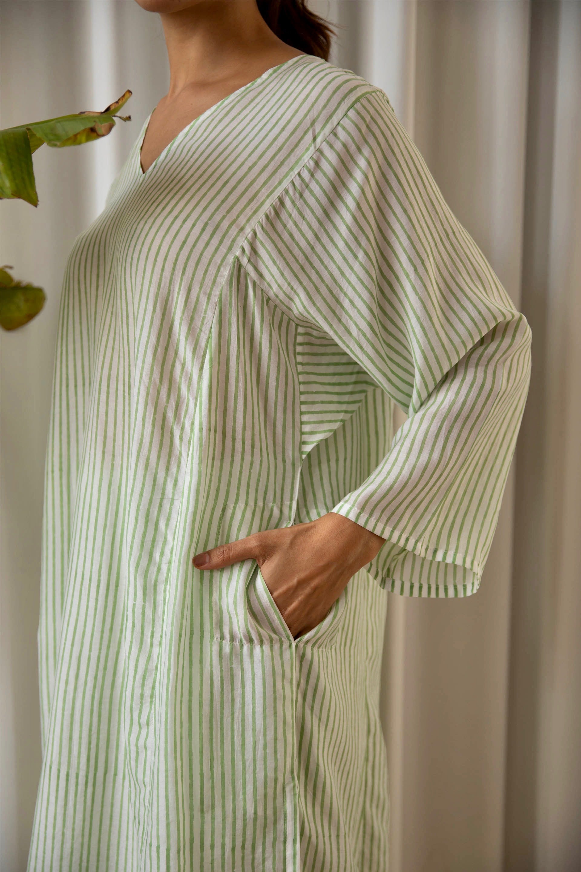 Green Striped Lounge Set