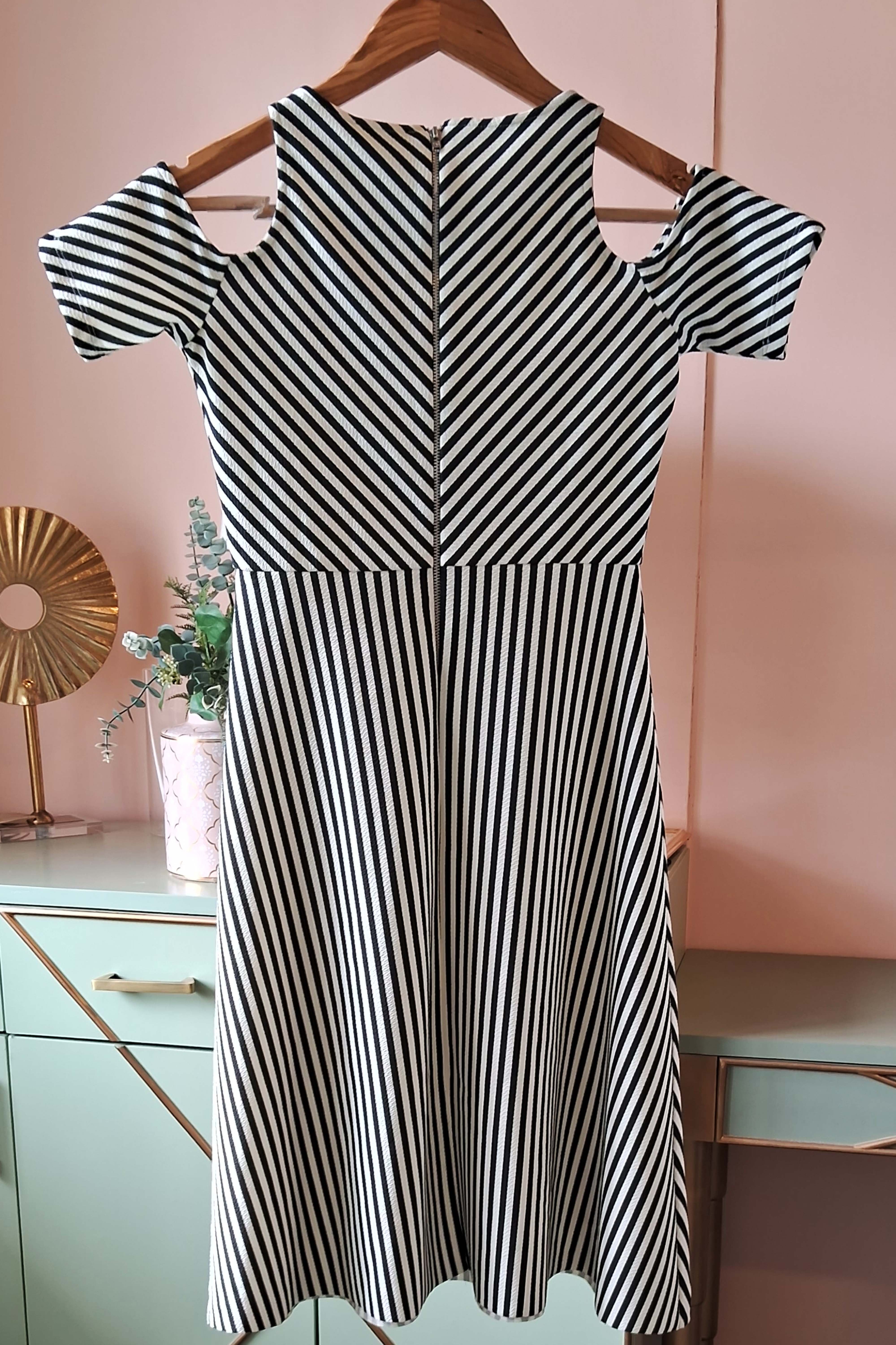 Black and White Striped Dress (PL-23)