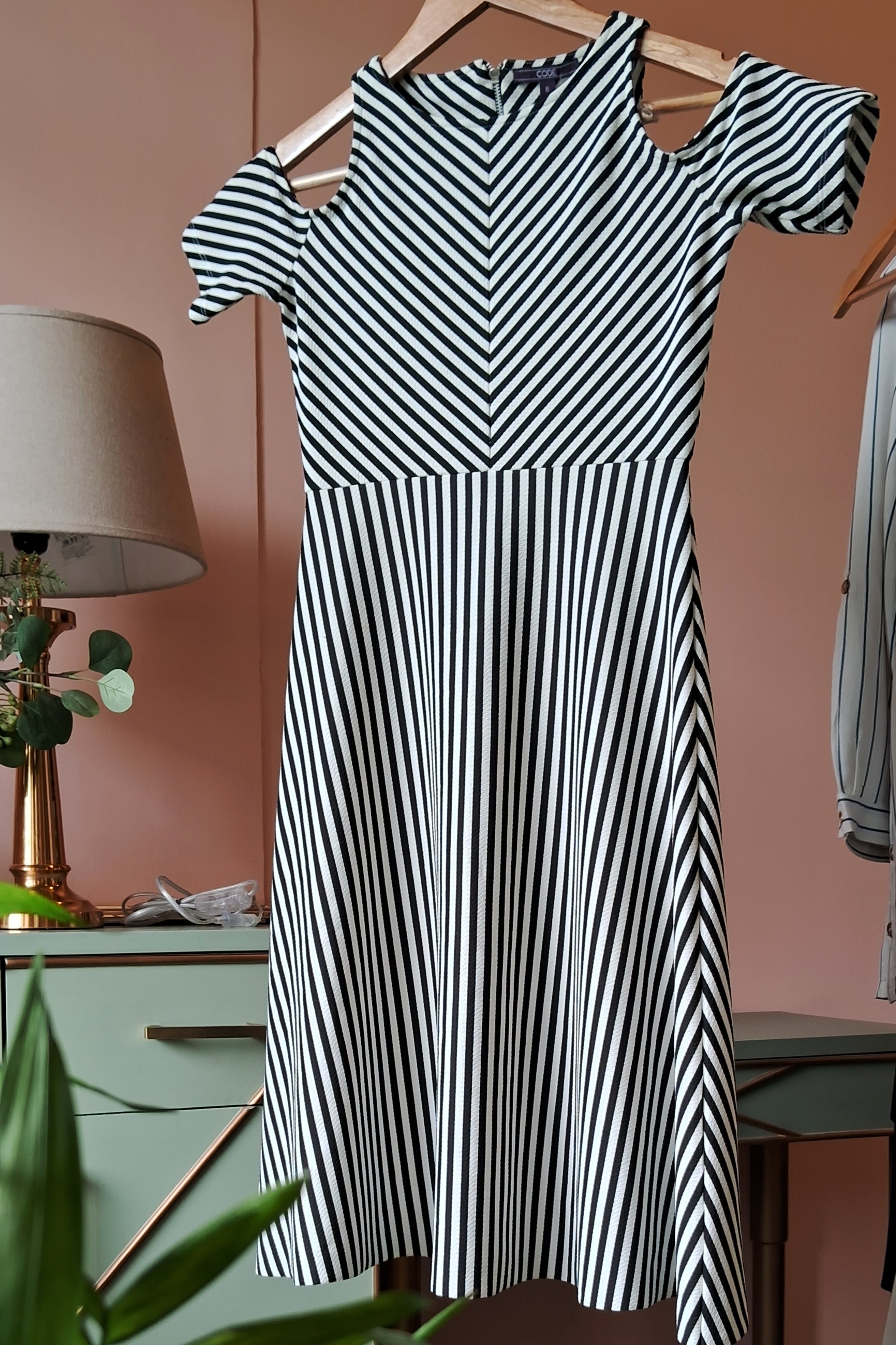 Black and White Striped Dress (PL-23)