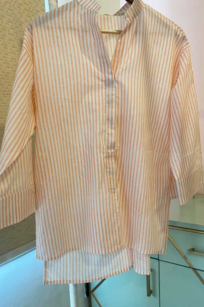 Peach Striped Cotton (Shirt only)