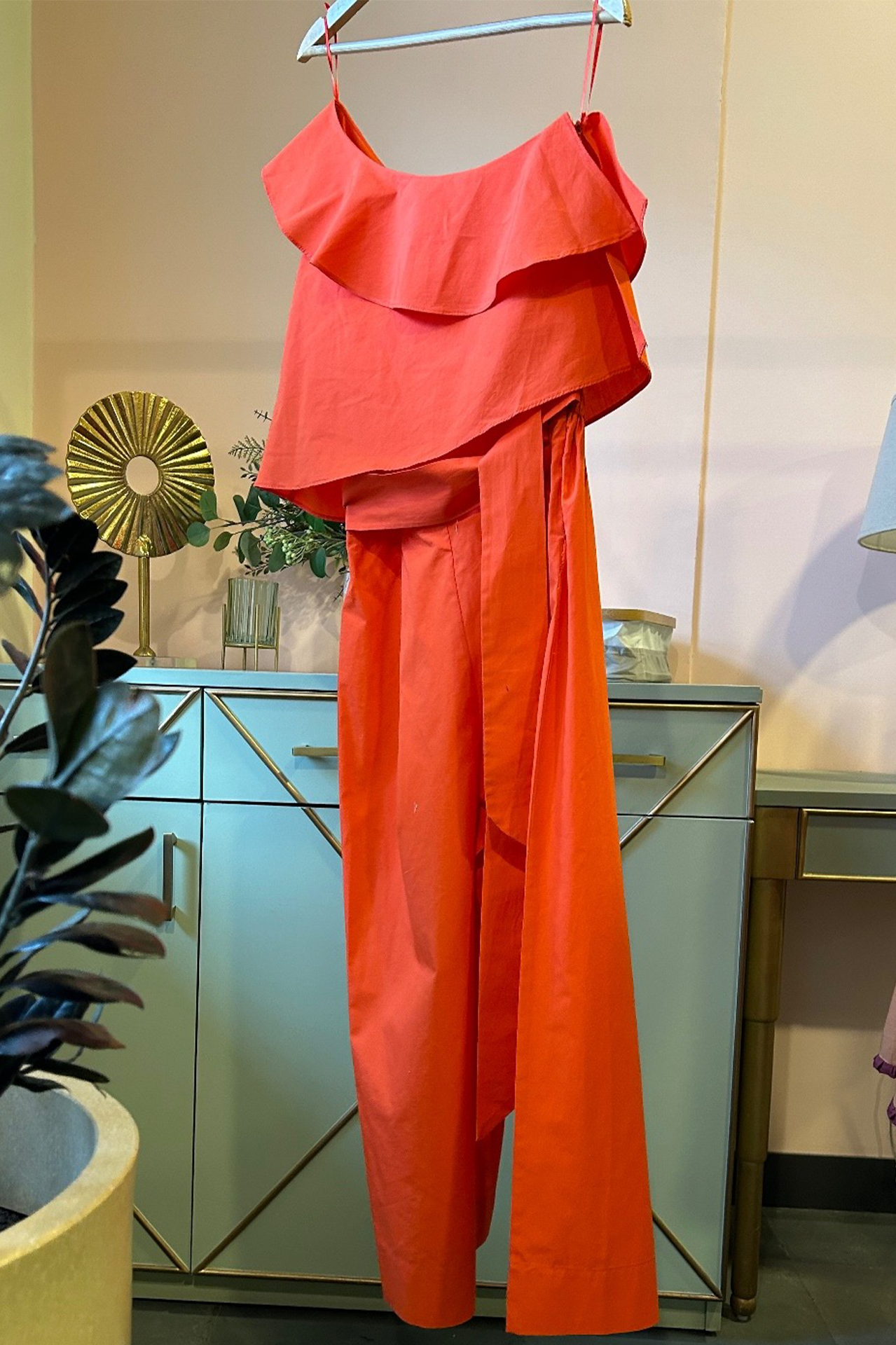 Orange Jumpsuit with Frills (PL-113)