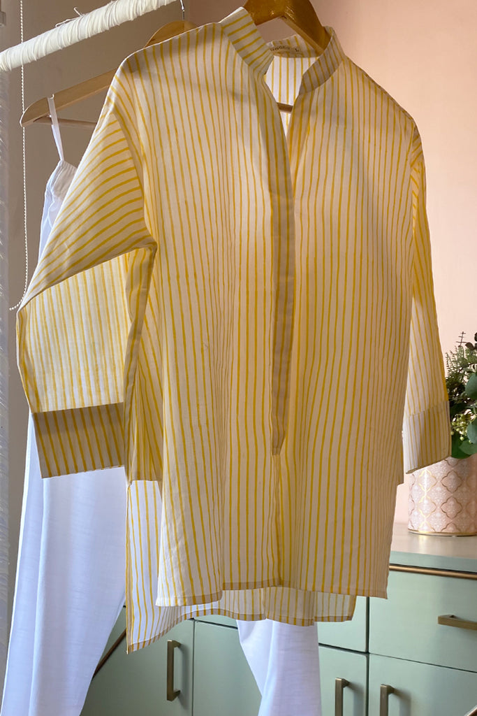 Lemon Striped Cotton (Shirt only)