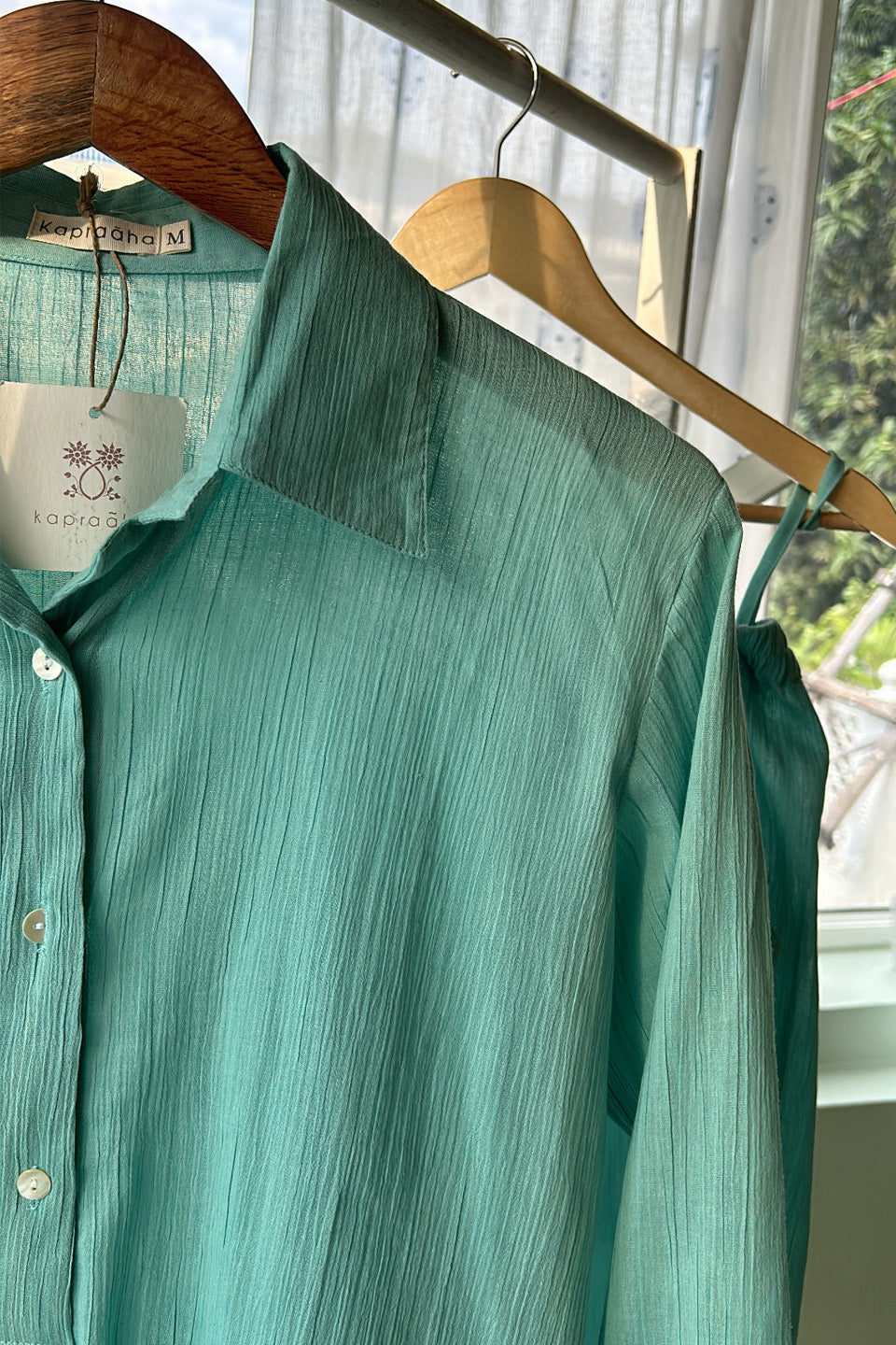 Mint Blue Solid Co-ord Set (Set of Two)