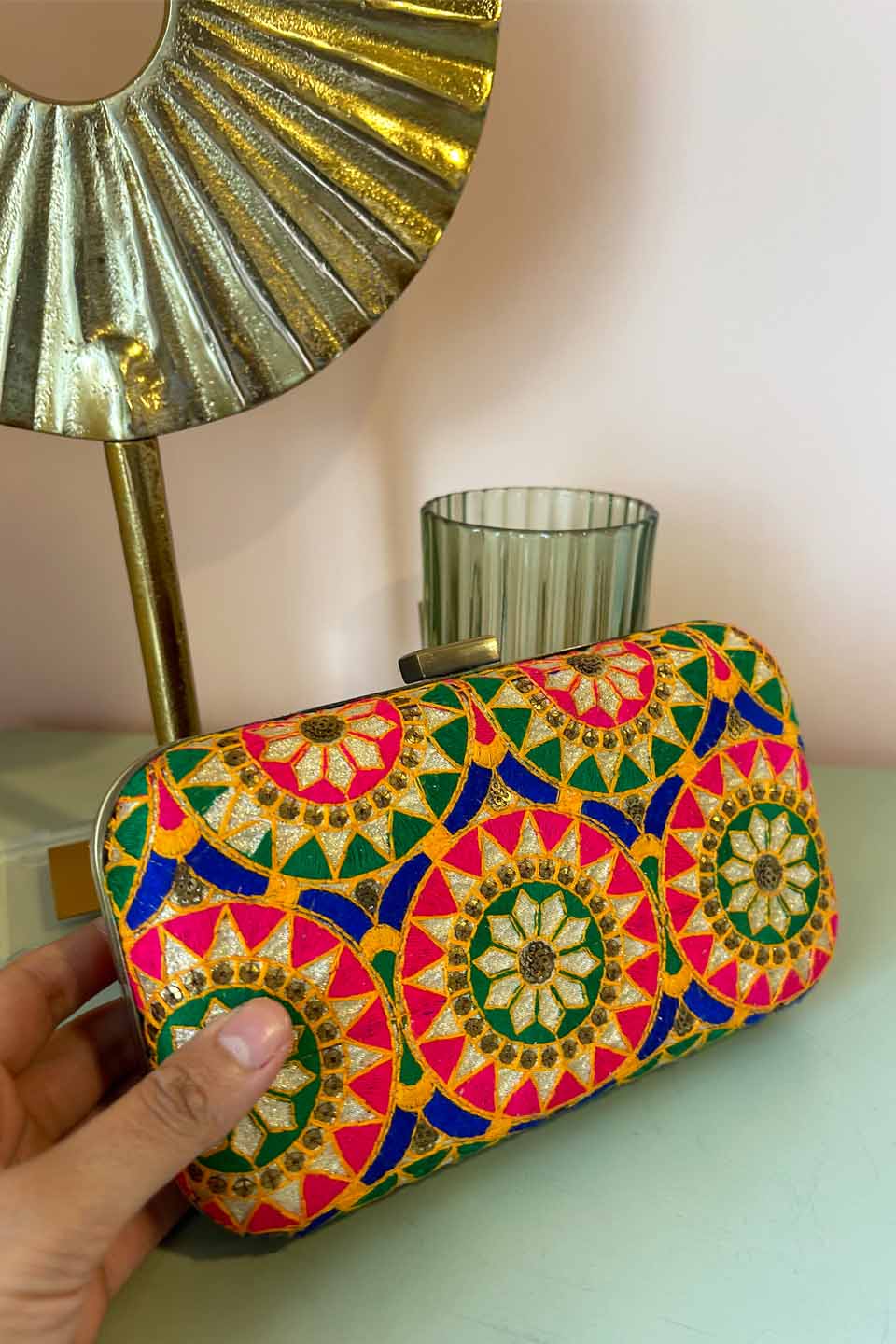 Phulkari Clutch with Sling(PL-001)