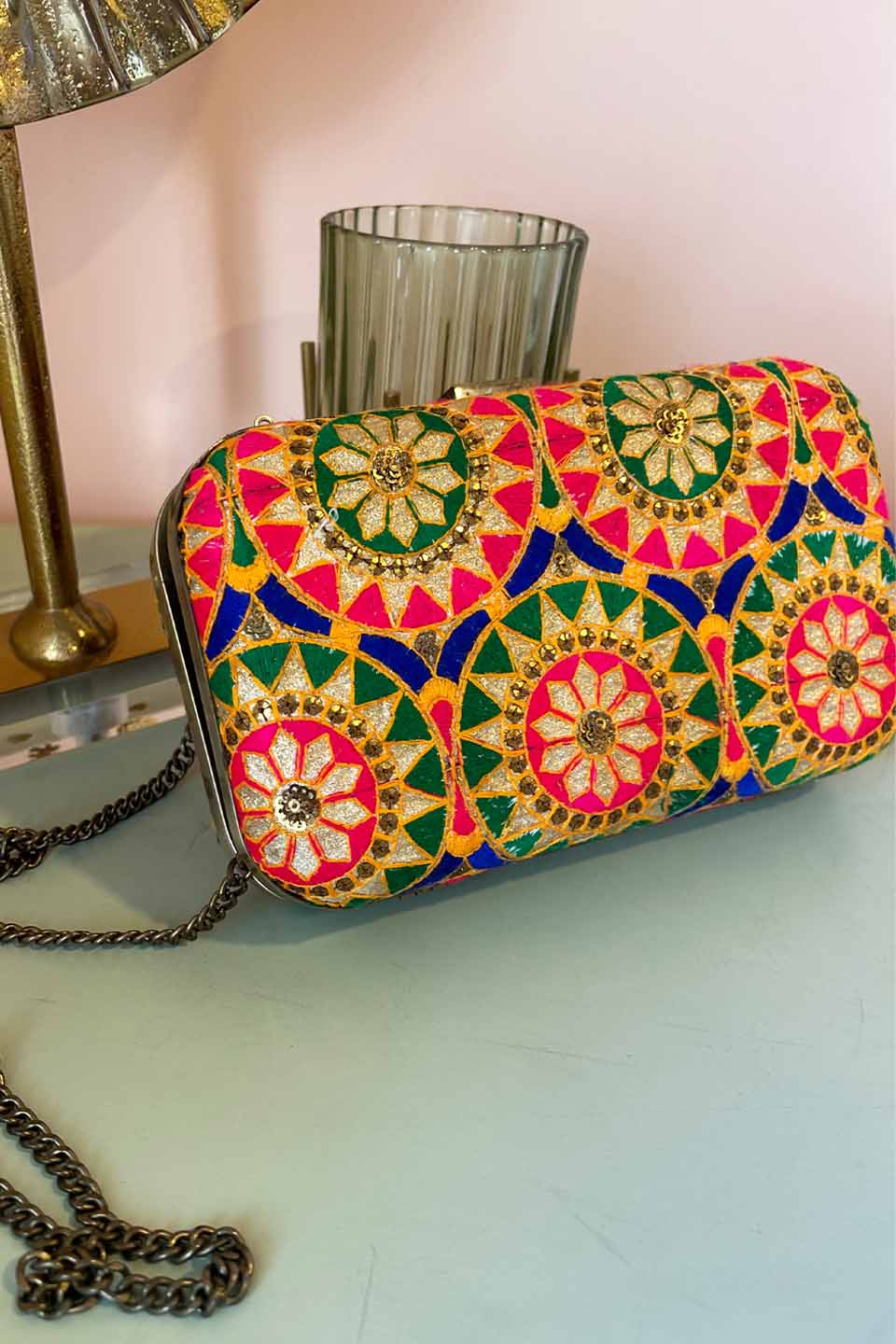 Phulkari Clutch with Sling(PL-001)