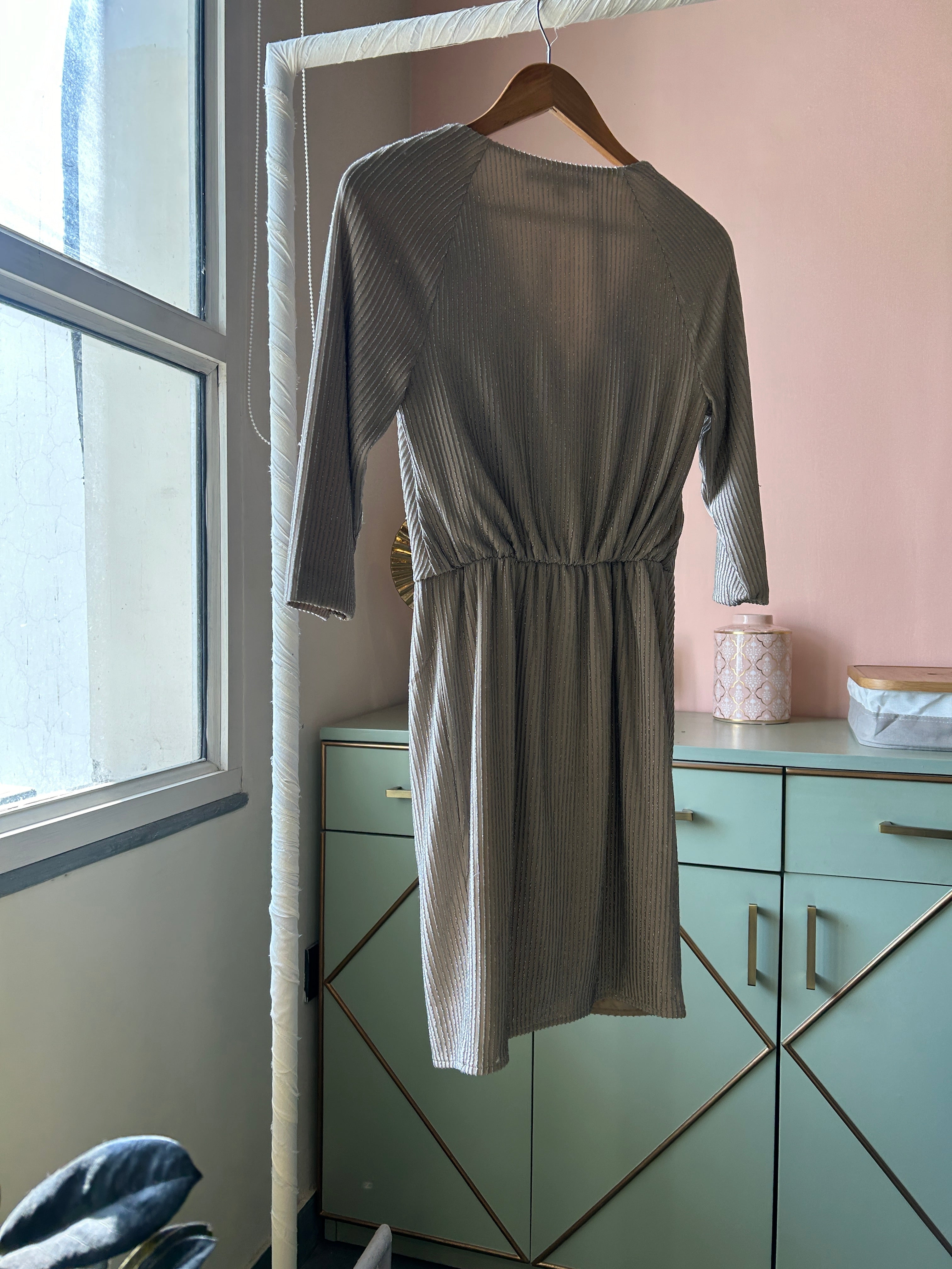 Shimmer Cocktail Party Cowl Dress (PL-157)