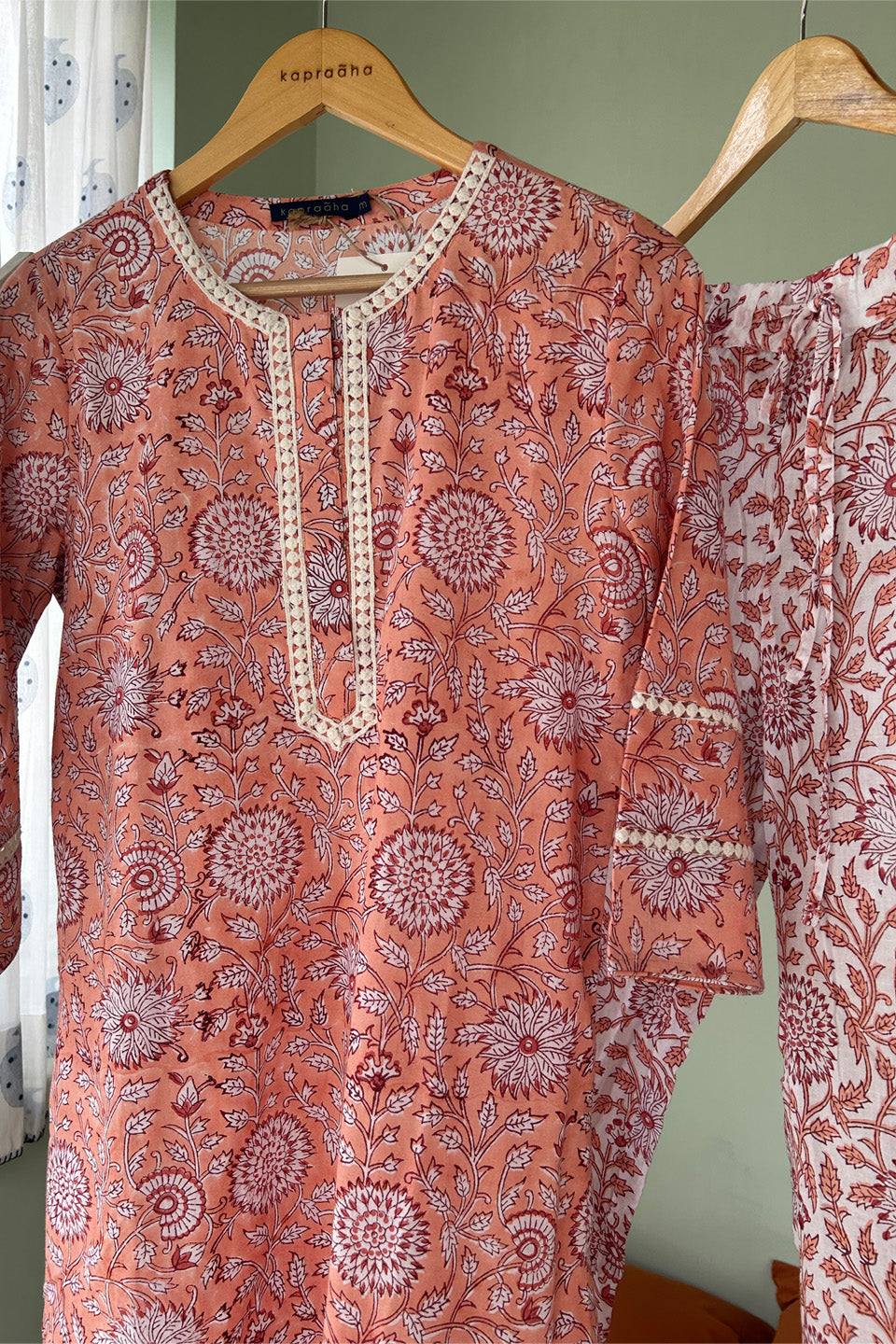 Peach Cotton Tunic (Set of Two)