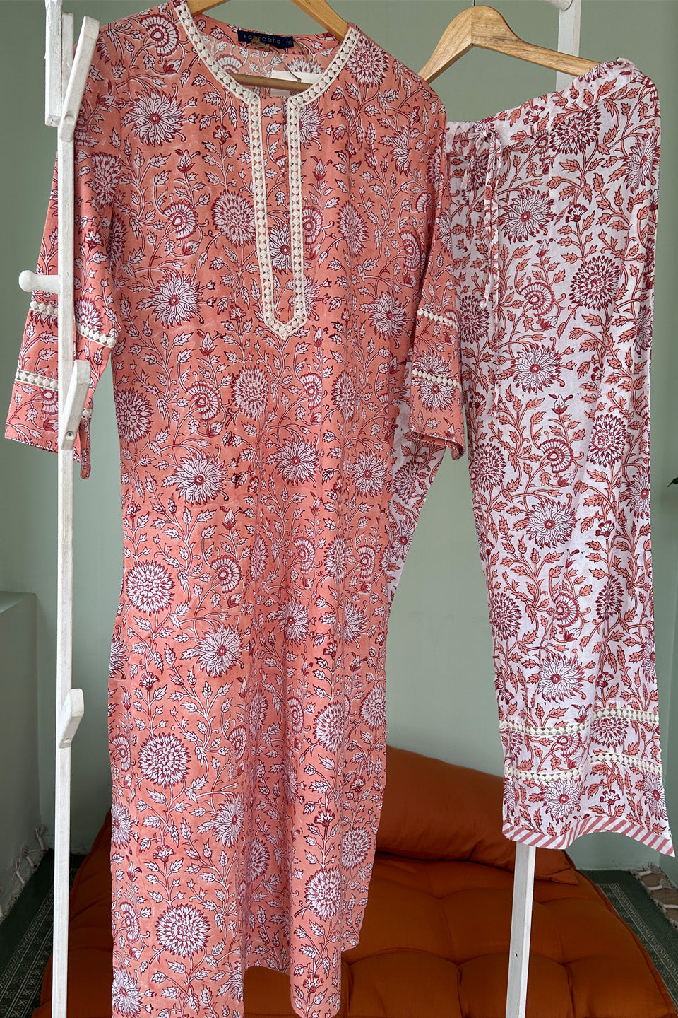 Peach Cotton Tunic (Set of Two)