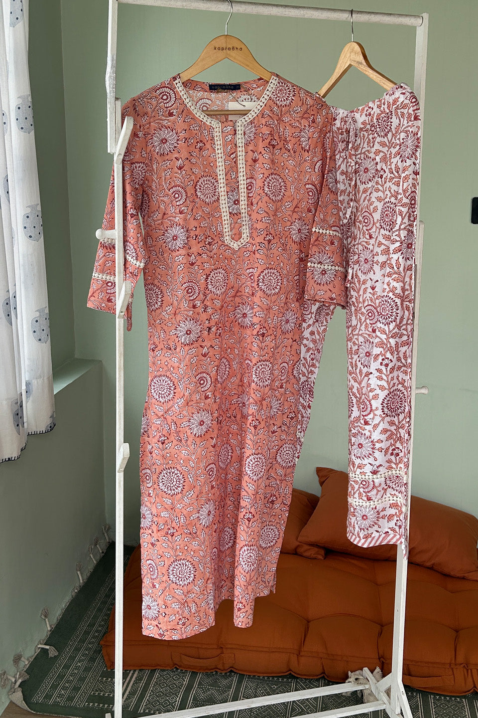 Peach Cotton Tunic (Set of Two)