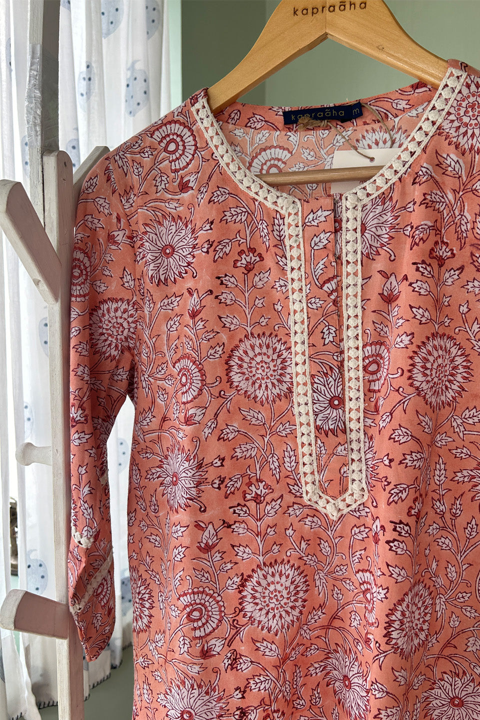 Peach Cotton Tunic (Set of Two)