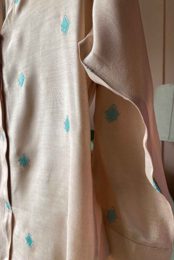 Light Peach Embroidered Muslin (Shirt only)