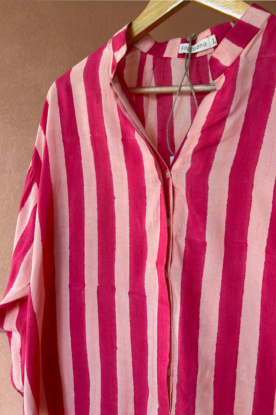 Fuchsia Striped Muslin Shirt