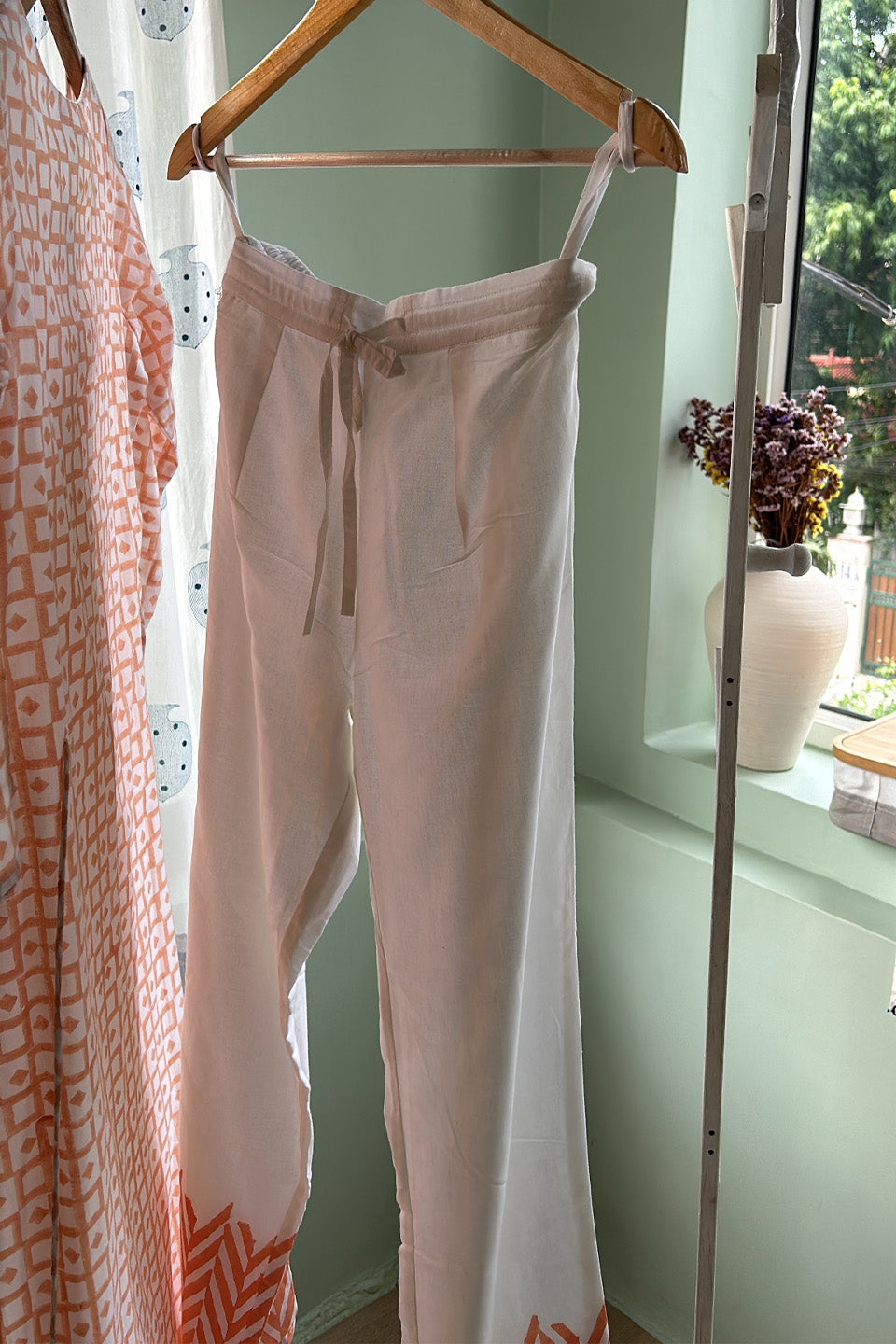 Peach Checks Cotton Tunic (Set of Two)