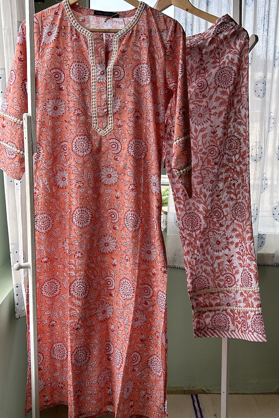 Peach Cotton Tunic (Set of Two)