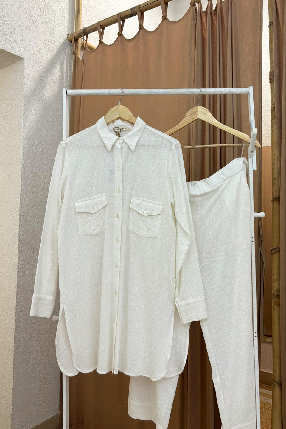 White Cotton Co-ord Set