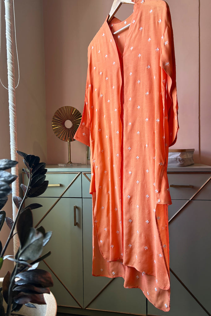 Orange Embroidered Muslin (Tunic only)