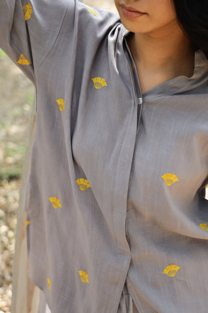 Ash Grey Embroidered (Shirt only)